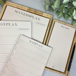 Boxdelux blok A4 - Månedsplan - Colorcode, beige