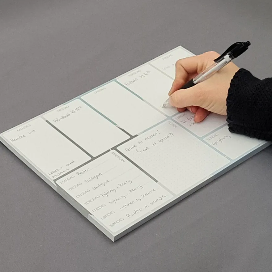 Boxdelux blok A4 - Ugeplan - Artwerk