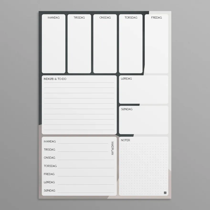 Boxdelux blok A5 - Ugeplan - Artwerk