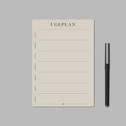 Boxdelux blok A5 - Ugeplan - Colorcode, beige