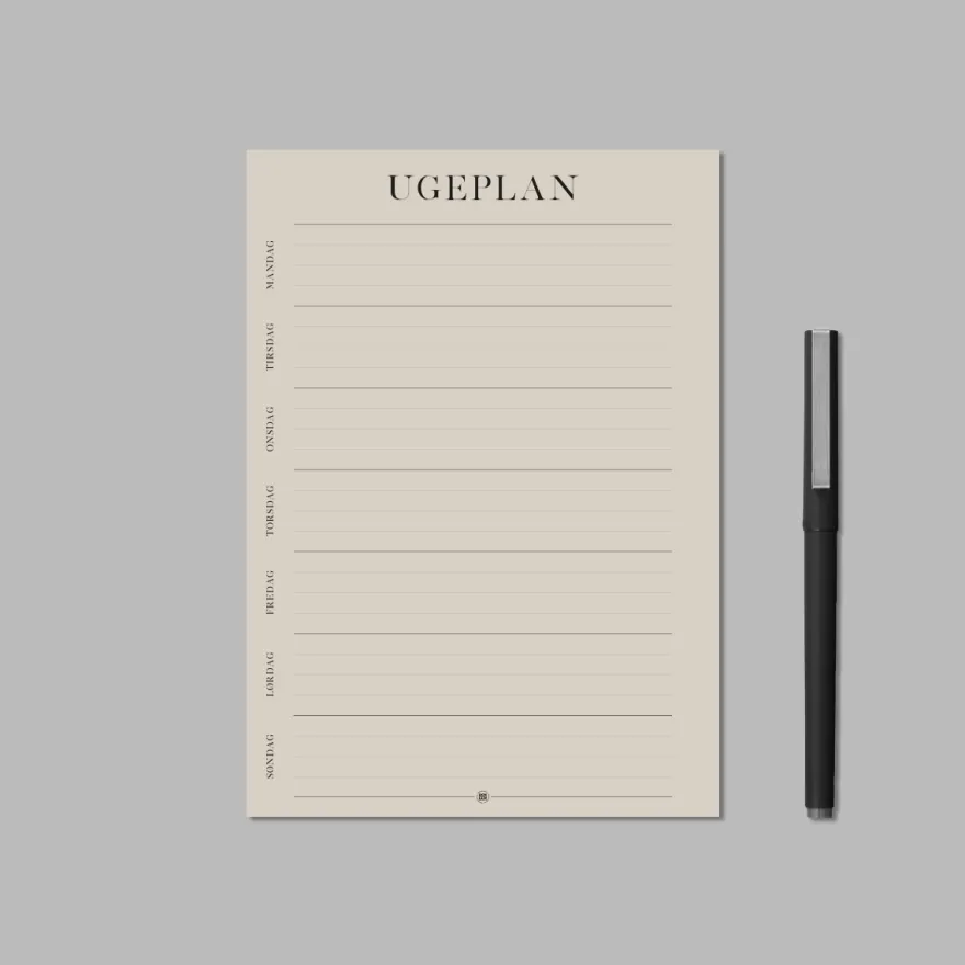 Boxdelux blok A5 - Ugeplan - Colorcode, beige