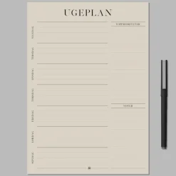 Boxdelux blok A4 - Ugeplan - Colorcode, beige