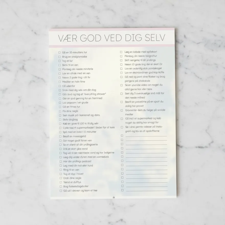 Boxdelux blok A4 - Vær god ved dig selv