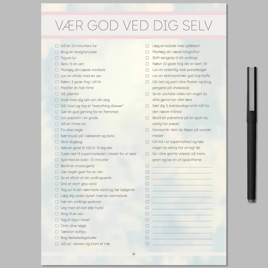 Boxdelux blok A4 - Vær god ved dig selv