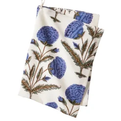 Bungalow Blokprintet Viskestykke - Poppy, Indigo