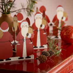 Bungalow borddekoration i papir - Santa, Ruby