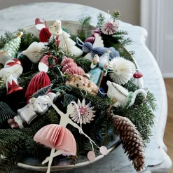 Bungalow honeycomb juleophæng - Santa, Ruby. Pk med 2 stk