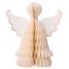 Bungalow honeycomb julepynt - Angel, 20 cm, cream