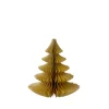 Bungalow Honeycomb julepynt - Juletræ Pine - 16 cm. Ochre