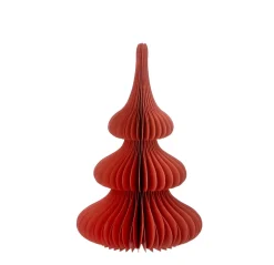 Bungalow Honeycomb julepynt - Juletræ Spruce - 24 cm. Ruby