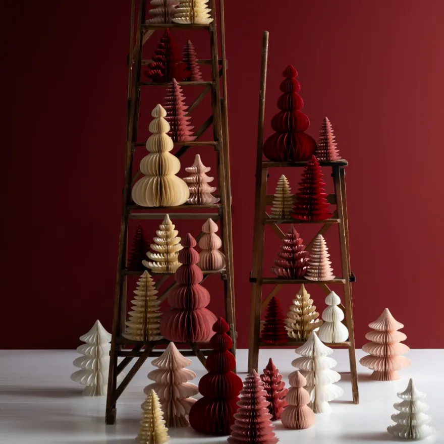 Bungalow Honeycomb Juletræ Whispwood - 26 cm. Ruby