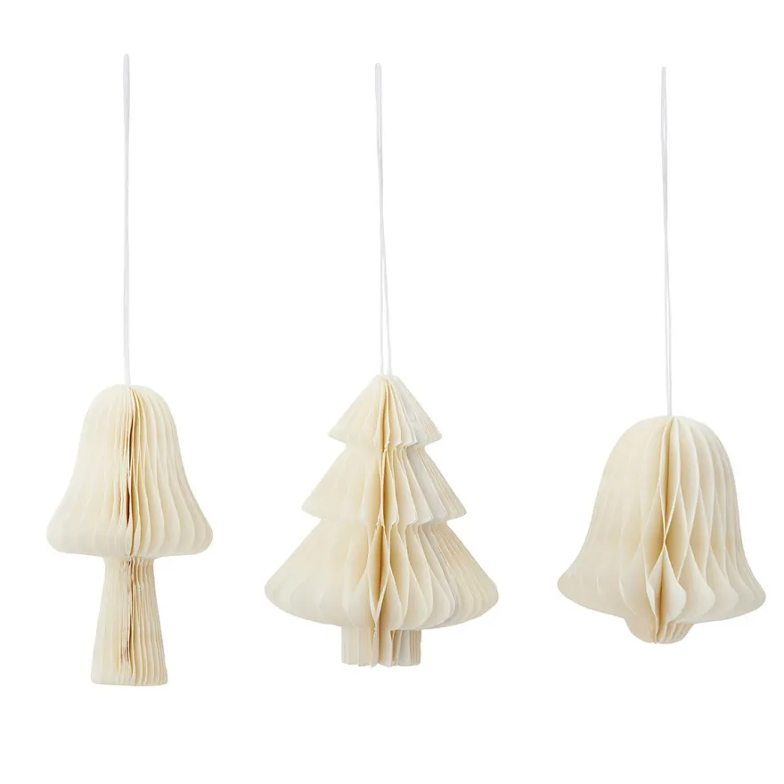 Bungalow Honeycomb ophæng - Doire Cream 3 stk