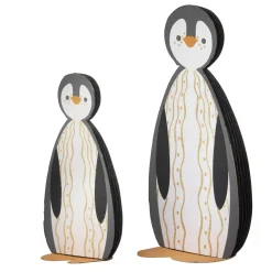 Bungalow Honeycomb papirpynt - Pingviner. Sæt med 2 stk