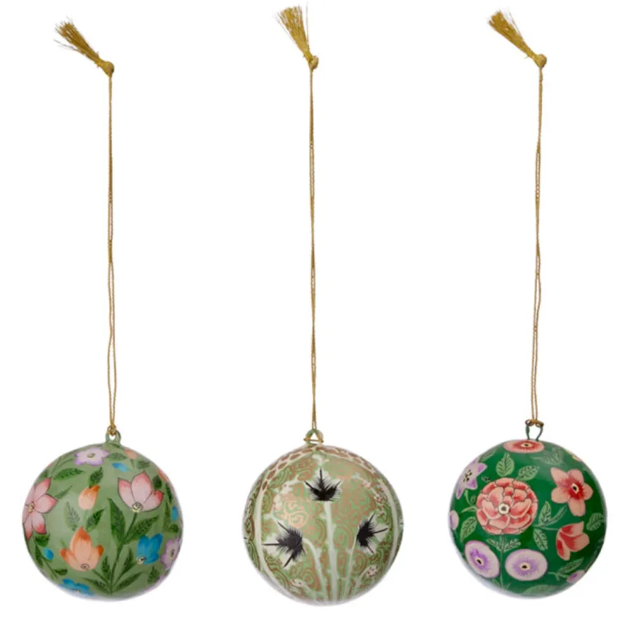 Bungalow julekugler xmas BOX - Gaya Jade 3 stk.