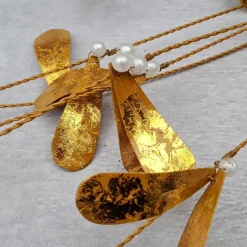 Bungalow julepynt - Mistelten i guld , Large