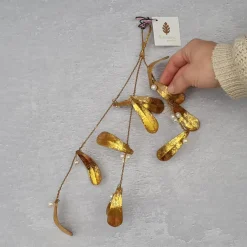 Bungalow julepynt - Mistelten i guld , small