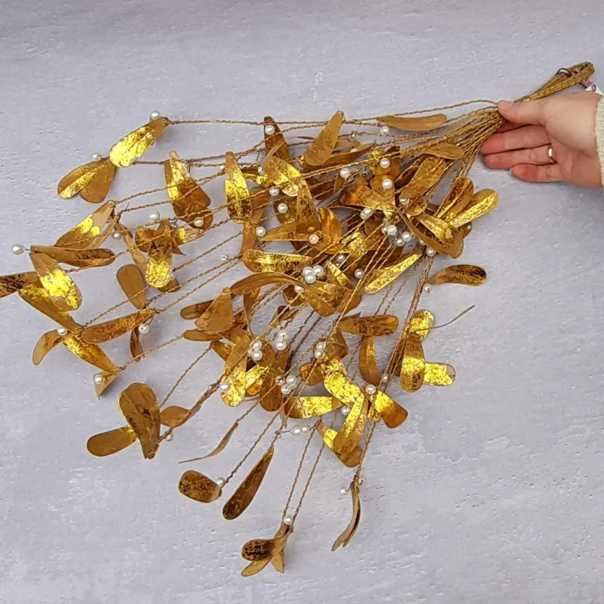 Bungalow julepynt - Mistelten i guld , XL