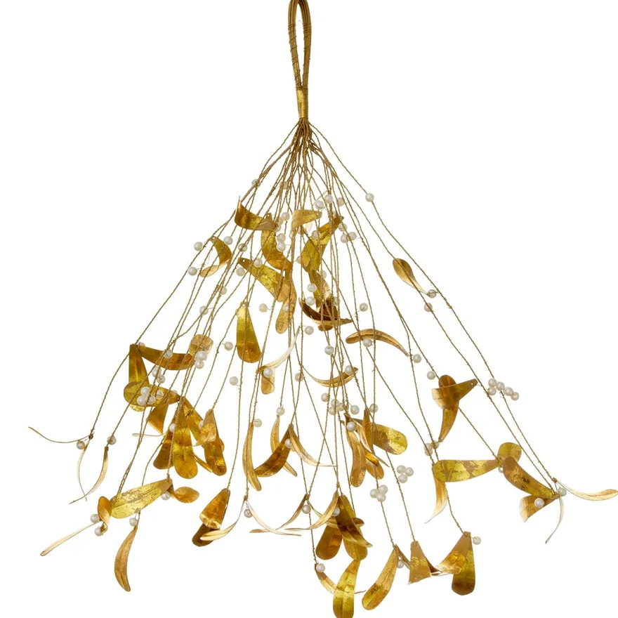 Bungalow julepynt - Mistelten i guld , XL