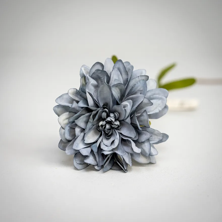 Bungalow kunstig blomst - Dahlia Valley, Misty Blue