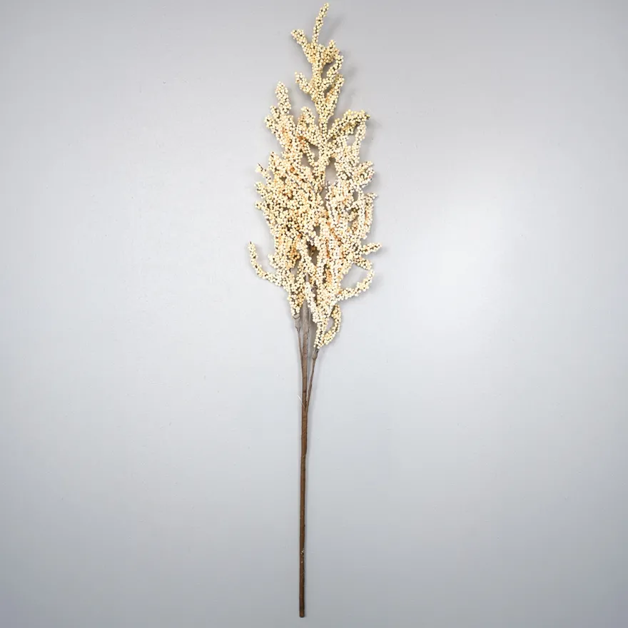 Bungalow Kunstig Blomst - Snowberry Branch, Ivory
