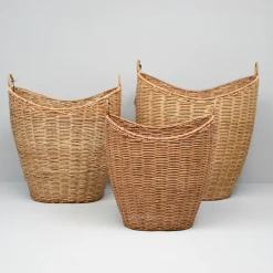 Bungalow kurvesæt i Rattan. Sæt med 3 stk