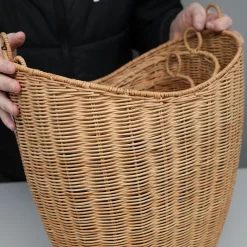 Bungalow kurvesæt i Rattan. Sæt med 3 stk