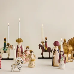 Bungalow Lysestage til kronelys - Mary, 20 cm