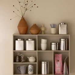 Bungalow Metaldåse til opbevaring af Kaffe