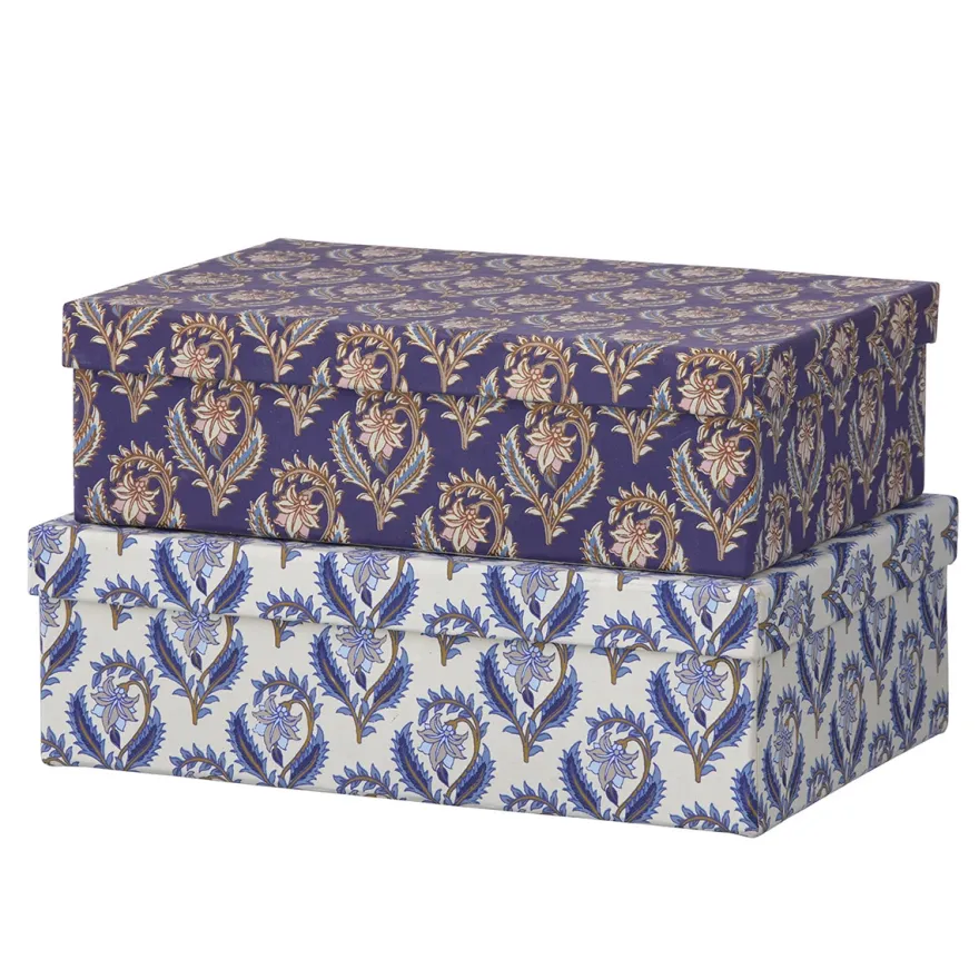 Bungalow Oblong æskesæt - Rektangulær - Bindiya Indigo