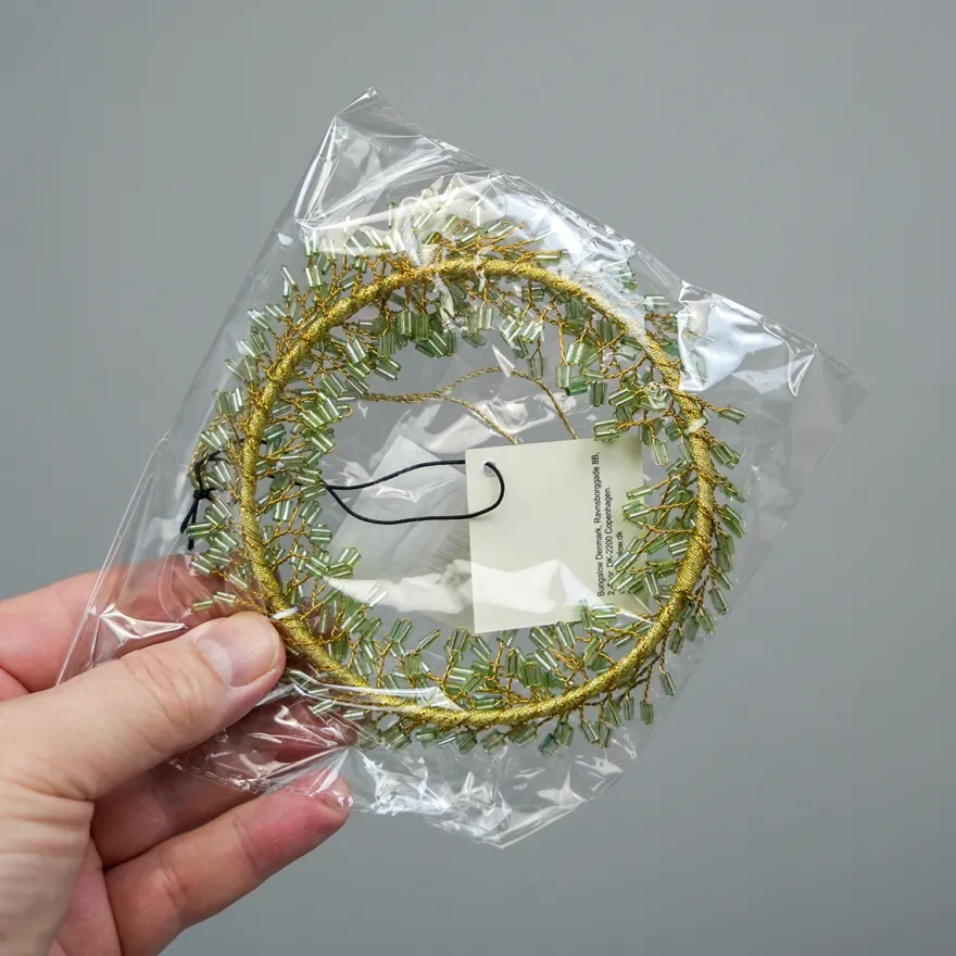 Bungalow Perlepynt - Jade, Mio krans, 13 cm
