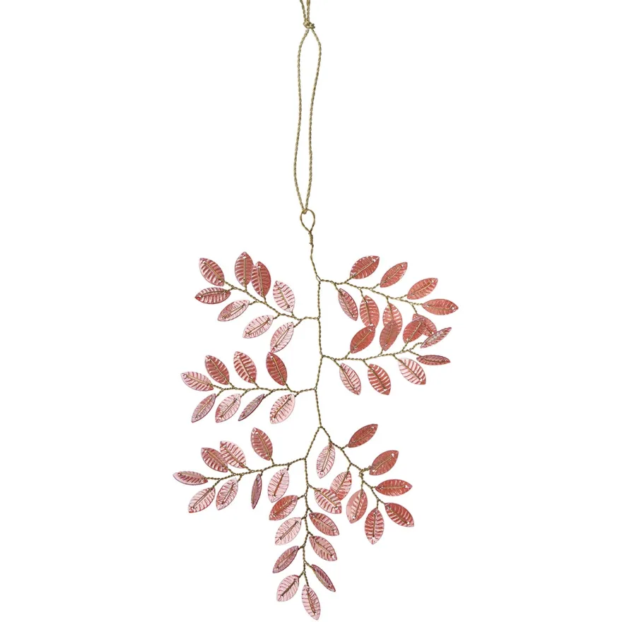 Bungalow Perlepynt - Twig Cerise, 14 cm