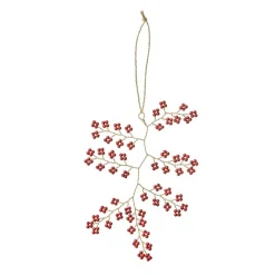 Bungalow Perlepynt - Twig Ruby 14 cm