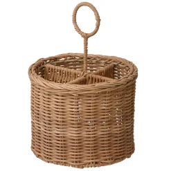 Bungalow rund bestikholder i Rattan
