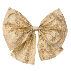 Bungalow Sløjfe i papir - Mara, Cream/Gold, 20 cm
