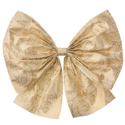 Bungalow Sløjfe i papir - Mara, Cream/Gold, 26 cm.