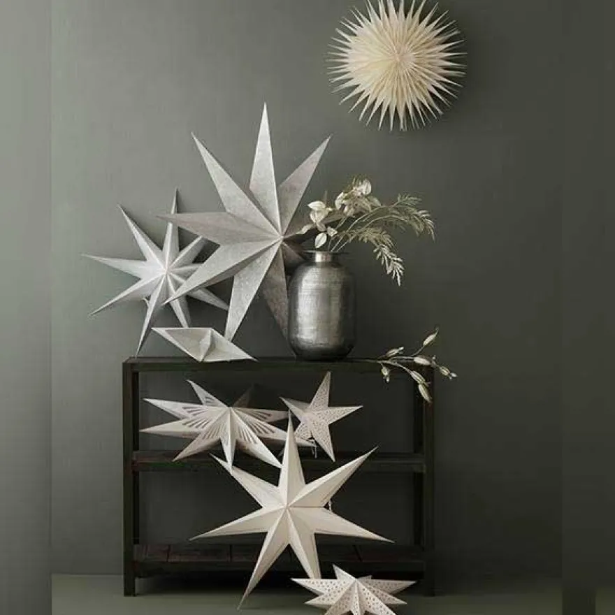 Bungalow Stjernelampe i papir - Milky Way Ochre, 80 cm.