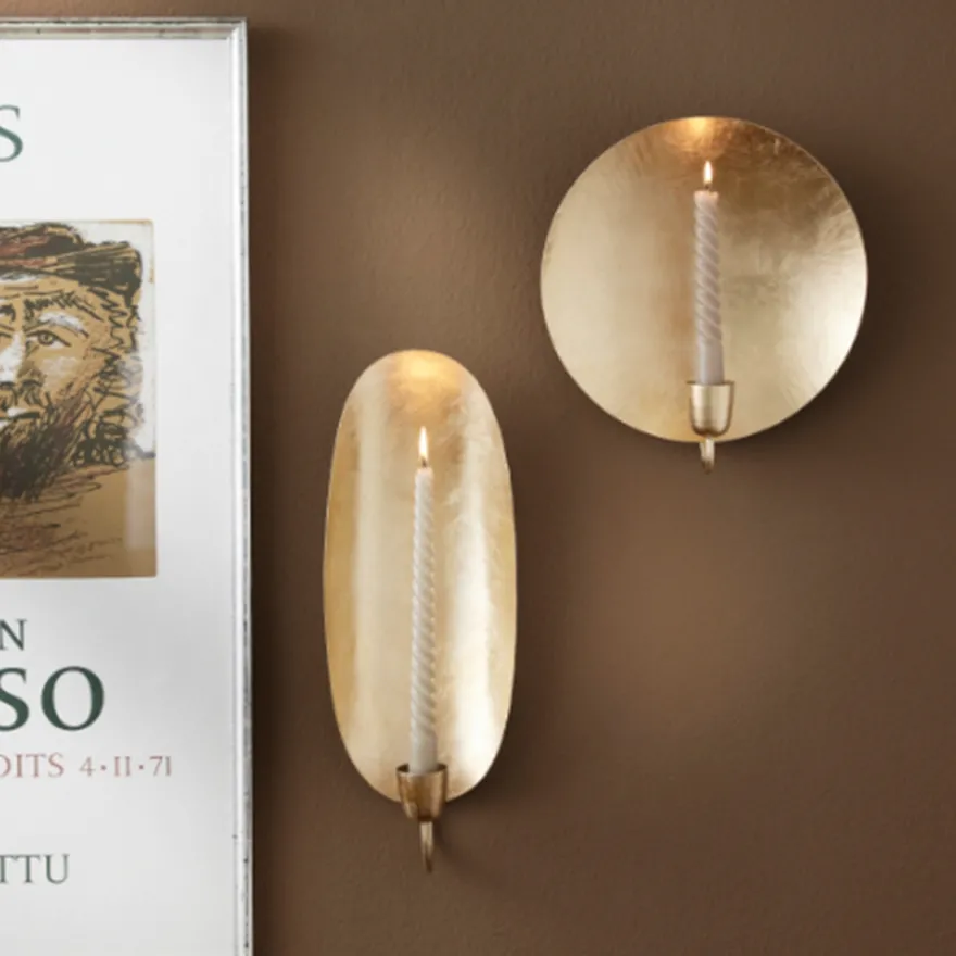 Bungalow Væglysestage - Golden, Rund