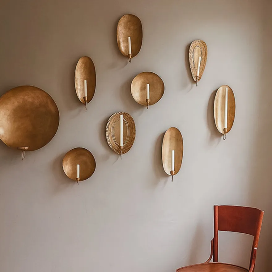 Bungalow Væglysestage - Golden, Rund