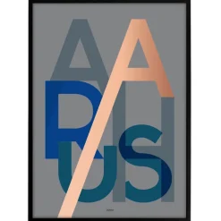 Bynavne Plakat - Grå - Vælg by
