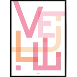 Bynavne Plakat - Lyserøde nuancer - Vælg by