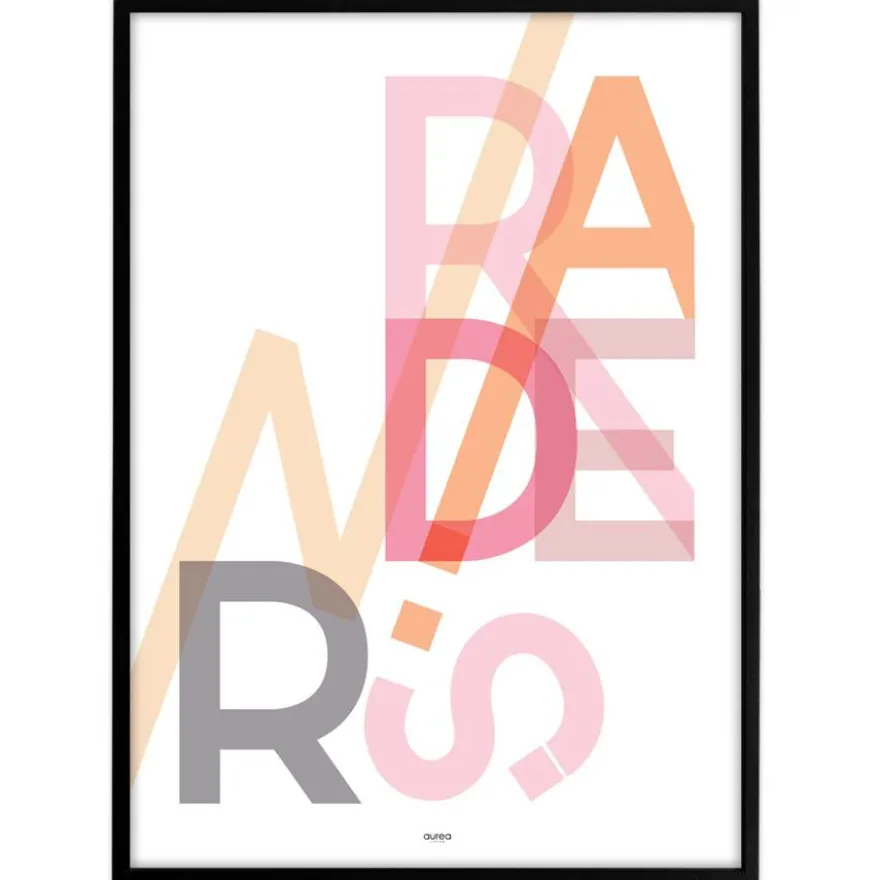 Bynavne Plakat - Lyserøde nuancer - Vælg by