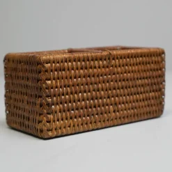 Charmille Firkantet Holder med 2 rum i Rattan. Honey