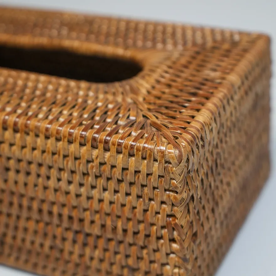 Charmille Kasse til Kleenex i Rattan. Honey