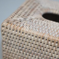 Charmille Kasse til Kleenex i Rattan. Hvid