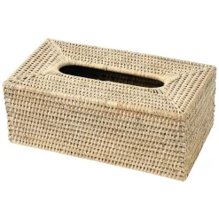 Charmille Kasse til Kleenex i Rattan. Hvid