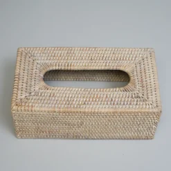 Charmille Kasse til Kleenex i Rattan. Hvid