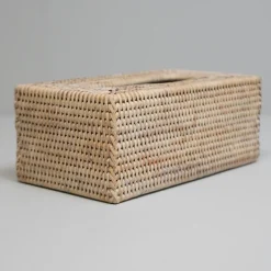 Charmille Kasse til Kleenex i Rattan. Hvid