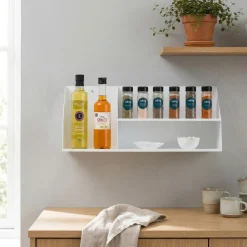 Como Archishelf i metal med 2 lag - 60 CM - Hvid