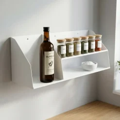 Como Archishelf i metal med 2 lag - 60 CM - Hvid