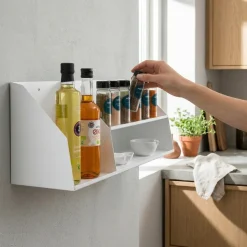 Como Archishelf i metal med 2 lag - 60 CM - Hvid